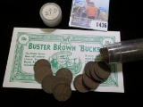 1927 D Solid Date Roll of Old Lincoln Cents and a 10c Scrip 