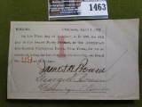 April 1, 1873 $40.00 Scrip 