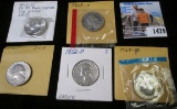 1952 P Fine, 60 D, 65 P, 68 P, & D Gem BU Washington Quarters.