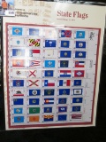 February 23, 1976 Full Mint Sheet of State Flags, contains (50) 13c Stamps, all unused.