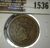 1853 U.S. Large Cent, EF.