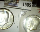 1964 D & 76 D Kennedy Half Dollars. Gem BU.