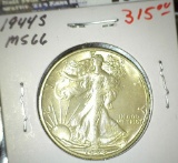 1944 S Walking Liberty Half Dollar, Gem BU.