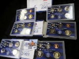 2002 S, 2003 S, & 2005 S U.S. Proof Sets, the 2005 S has a damaged box.