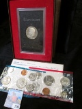 1971 S Proof Eisenhower Silver Dollar in original box and 1979 U.S. Mint Set in original envelope as