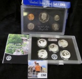 1983 S U.S. Proof Original as issued & 2016 S Five-piece U.S. Silver Quarter Proof Set in original b