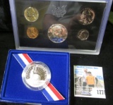 1986 S Statue of Liberty Commemorative Half Dollar in original box of issue & 1968 S U.S. Proof Set