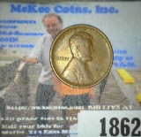 1909 S VDB Lincoln Cent, Fine details, Scratch on the back of Lincoln's Head. Very weak designer's i