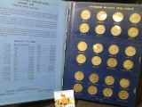 1938-64 D Nearly Complete Set of Jefferson Nickels in a Deluxe Whitman Album. All the silver War Nic