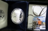2005 W Silver Proof American Eagle in original velvet-lined box of issue.