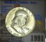 1952 P Nice Grade Franklin Half Dollar.