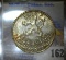 1949 Republic of Czechoslovakia Silver 100 Korun Coin.Subject, 700th Anniversary-Jihlava Mining Priv
