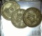 1928, 41, & 44 Great Britain Silver Shillings.