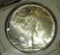 Naturally toned 1988 One Ounce Silver American Eagle Dollar. BU.