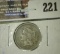 1865 U.S. Civil War Date Three Cent Nickel.
