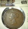 1843 New Brunswick One Penny token - VG-F