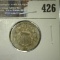 1872 Shield Nickel  - Fine - better date cdn bid $67