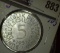 Germany 1951-J Silver 5 Marks