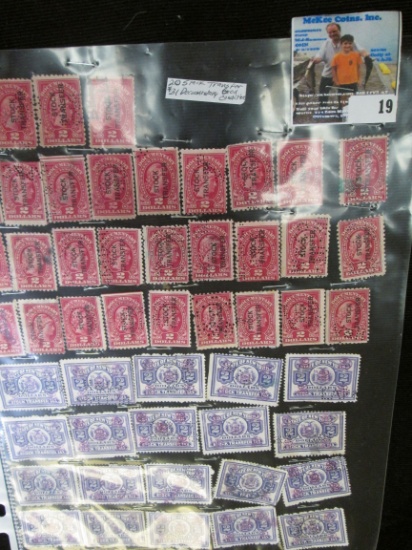 (20) Stock Transfer & (31) Documentary Stamps, all in good condition.