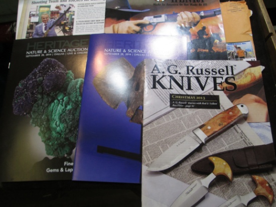 2014 "Henry" Rifles advertising brochures; (2) different 2014 "Heritage" Nature & Science Auction Ca