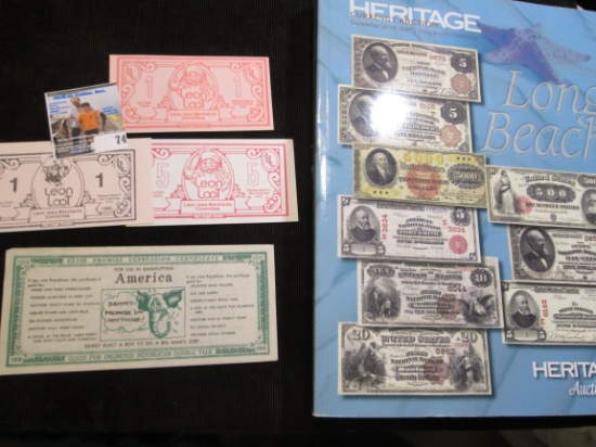 Sept. 26-28, 2007 Heritage Currency Auction Long Beach, California Color Catalog (1 1/2" thick); Thr