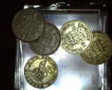 1923, 30, 37, 40, & 44 Great Britain Silver Six Pence coins.