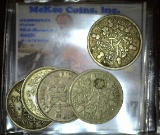 1928, 31, 38, 43, & 44 Great Britain Silver Six Pence coins.