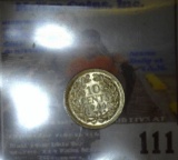 1944 P Netherlands Silver Ten Cent Piece. Brilliant Uncirculated.