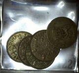 1922, 31, 35, 36, & 42  Great Britain Silver Six Pence coins.