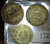 1921, 32, & 41 Great Britain Silver Shillings.