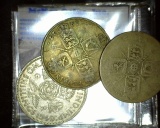 1921, 22, & 40 Great Britain Silver Two Shillings.