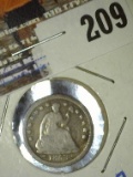 1853 Arrows at date U.S. Seated Liberty Half Dime.