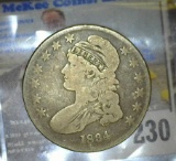 1834 Capped Bust Silver Half Dollar.