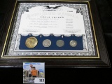 Framed United States of America Legal Tender Coin Collection.