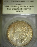 1878 P Morgan Silver Dollar unknown slab but labeled 