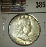 1948 D Lightly toned Franklin Half Dollar.