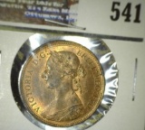 Beautiful Reddish Brown 1892 British Half Cent