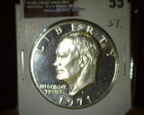1971 S Silver Eisenhower Dollar, Gem Proof.
