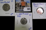 3 Error Coins Includes A 2003 Broad Struck Memorial Cent, A 1966 Dime With A Clipped Planchet, And 1