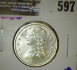 1835 Bust Quarter With Full Liberty, Full Rims, And Cartwheels Visible