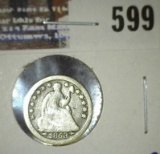 1853 Seated Half Dime With Arrows