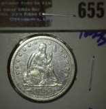 1853 Seated Quarter With Arrows And Rays
