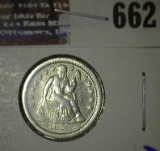 1853 Seated Dime With Arrows