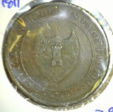 1811 British One Penny Token From Worcester City And County