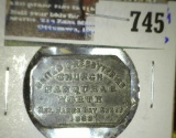 Scottish Communion Token/ United Presbyterian Church Sanquar North Dated 1863/ Catalog Number D-773