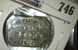 Scottish Communion Token/ United Presbyterian Church Scone Dated 1870/ Catalog Number D-777