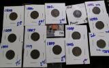 Indian Head Cent Lot Includes Better Dates 1886 Type 1, 1886 Type 2,  1864, And 1879