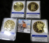 4 Gold Plated Replica Gold Coins