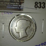1866 Silver British Shilling