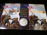 United States Marine Corps Stampand Coin Set Includes An Uncirculated 2005 Silver Marine Corps Dolla